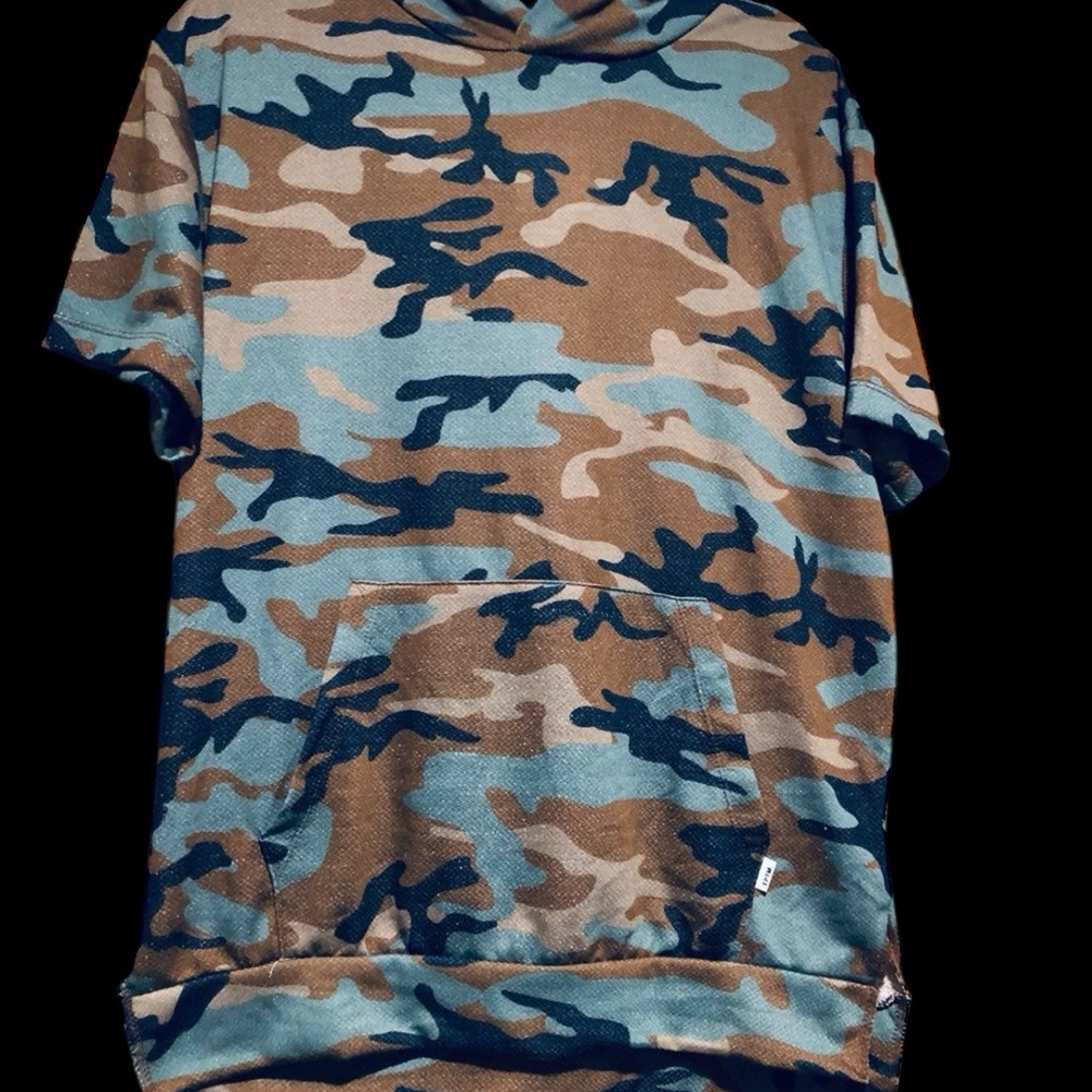 EPTM EPITOME BRAND CONTEMPORARY S/S HOODIE CAMO FITNESS STREETWEAR MEDIUM